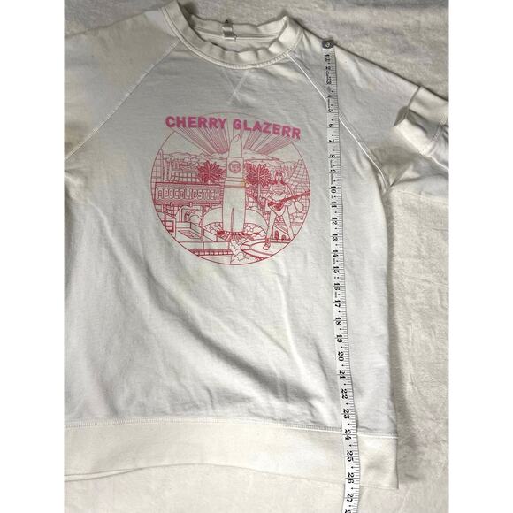 Cherry Glazerr Apocalipstick Sweatshirt White Size M - Picture 4 of 6